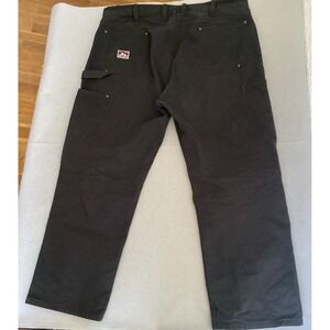 Ben Davis Double Knee Carpenter Pants Black Denim Men's Size 42x28 Style 754